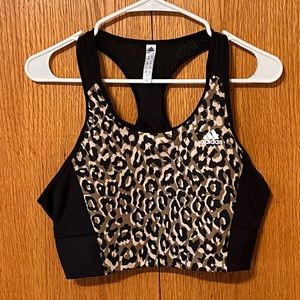 Adidas leopard sports bra XL